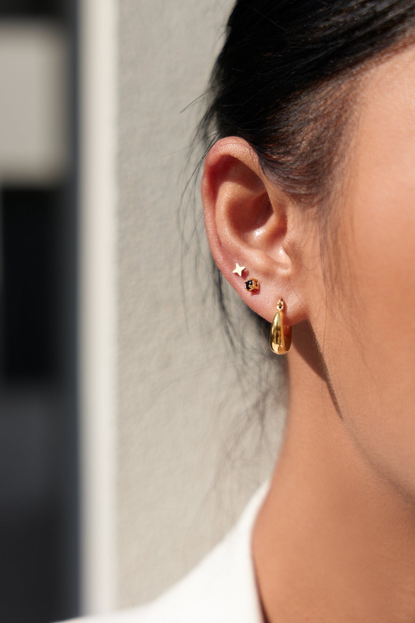 Puffed Mini Earrings in Gold - Flaire & Co.
