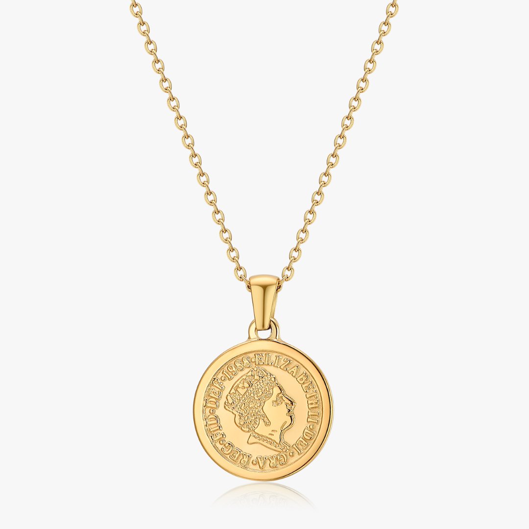 Queen Coin Necklace in Gold - Flaire & Co.