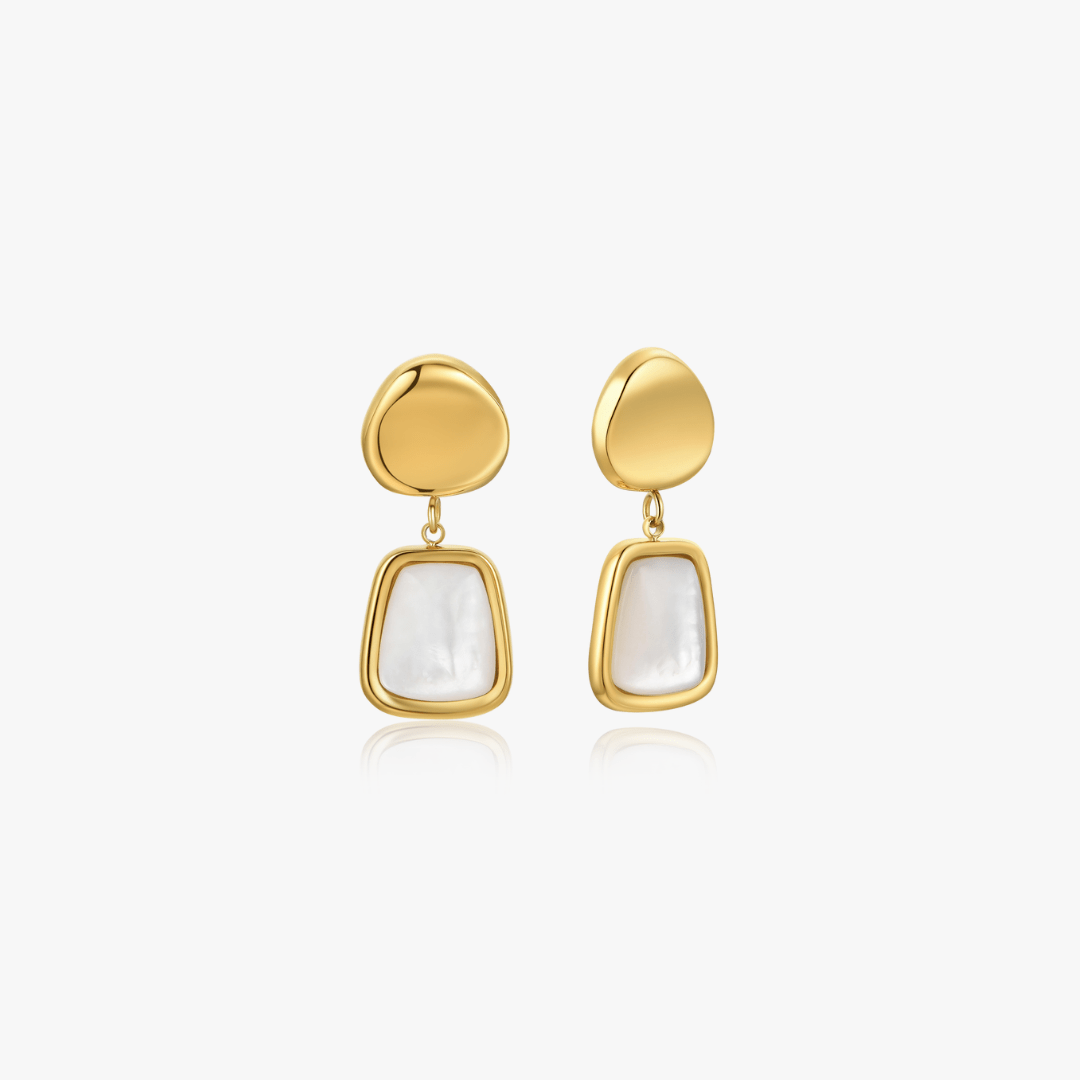 Ramona Mother Of Pearl Earrings - Flaire & Co.