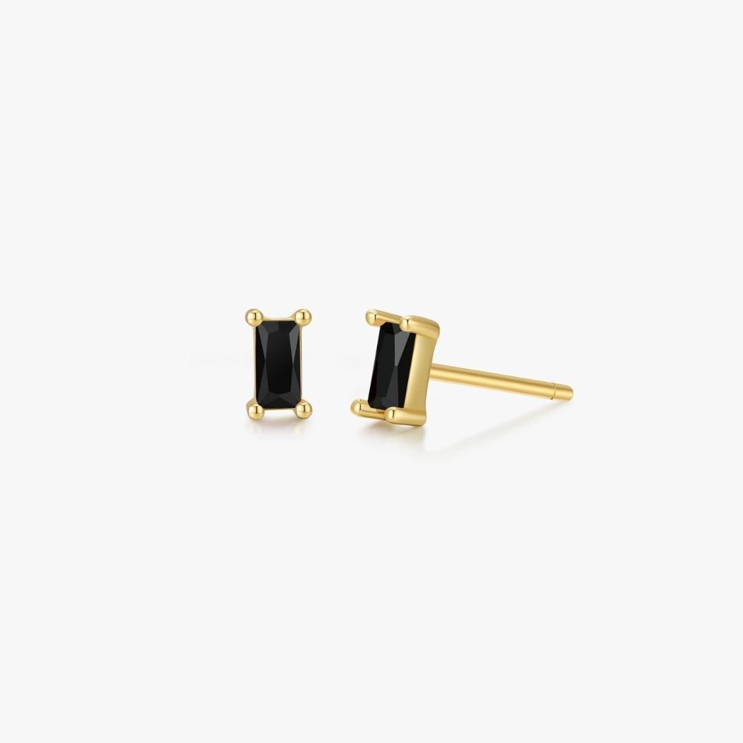 Rectangle Studs in Gold - Flaire & Co.