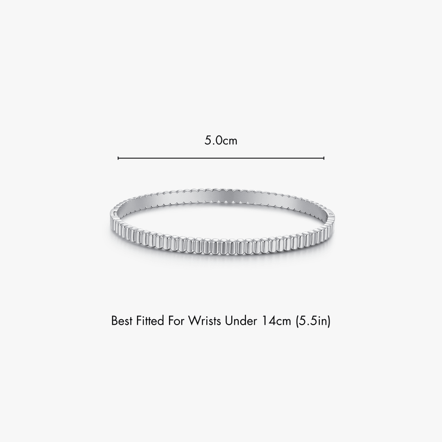 Ribbed Stacker Cuff Bangle - Flaire & Co.