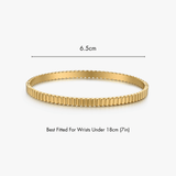 Ribbed Stacker Cuff Bangle - Flaire & Co.