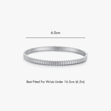 Ribbed Stacker Cuff Bangle - Flaire & Co.