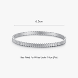 Ribbed Stacker Cuff Bangle - Flaire & Co.
