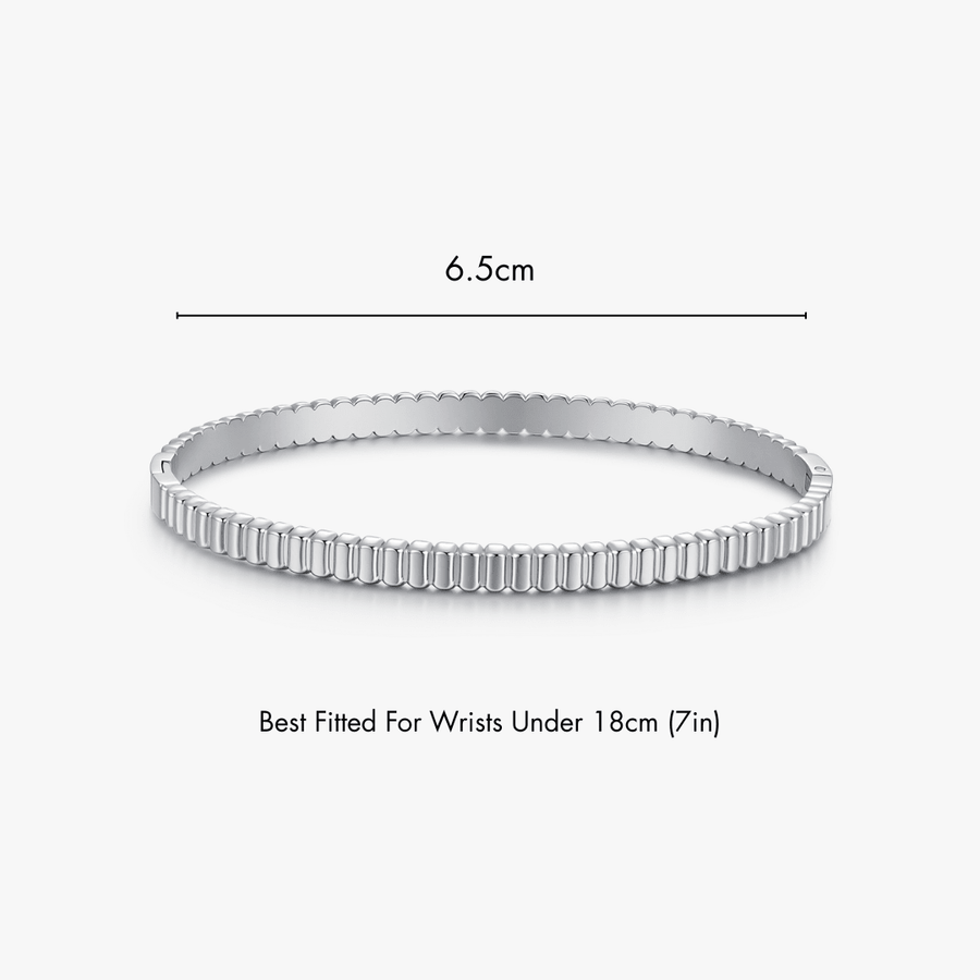 Ribbed Stacker Cuff Bangle - Flaire & Co.