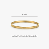 Ribbed Stacker Cuff Bangle - Flaire & Co.