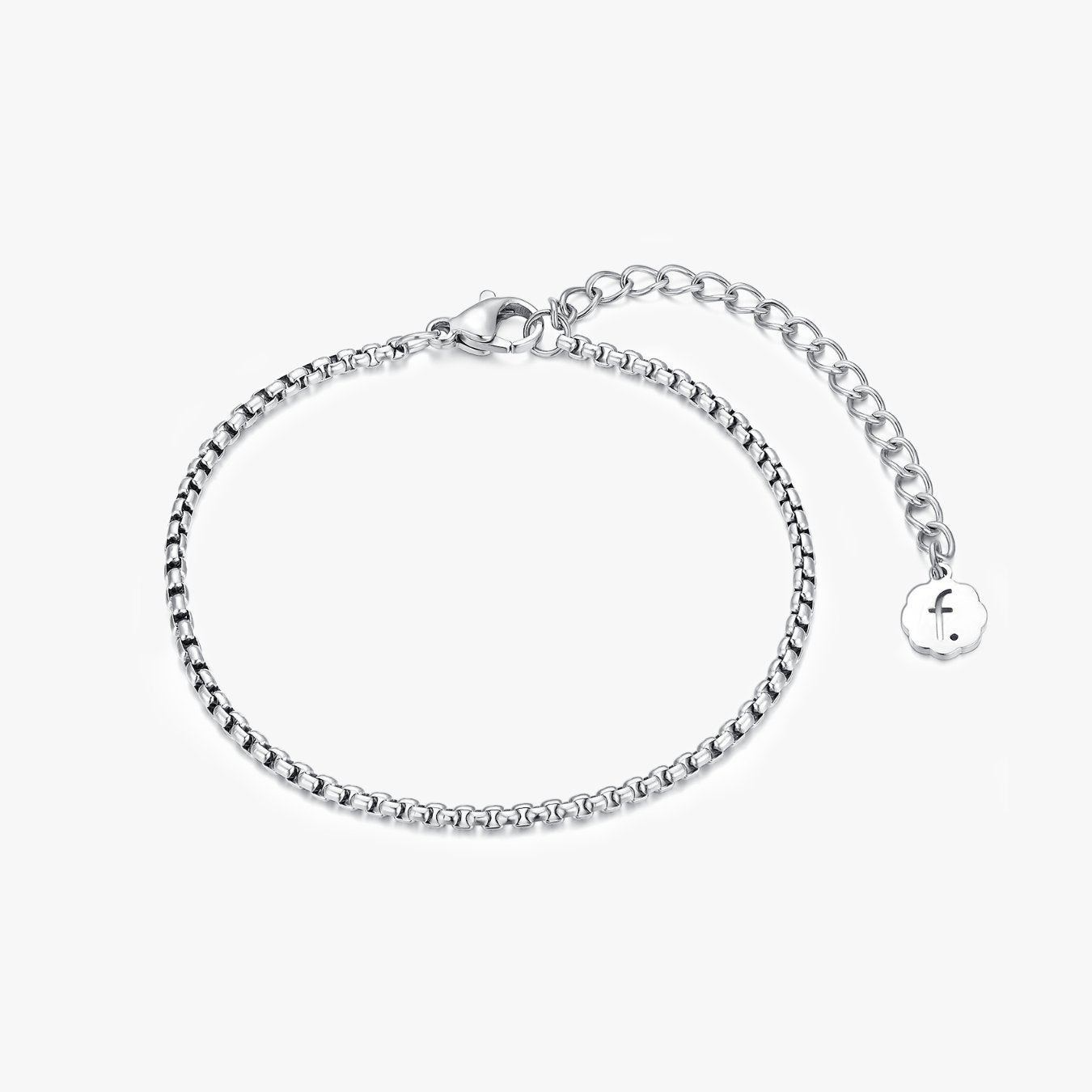 Round Box Chain Bracelet in Silver - Flaire & Co.