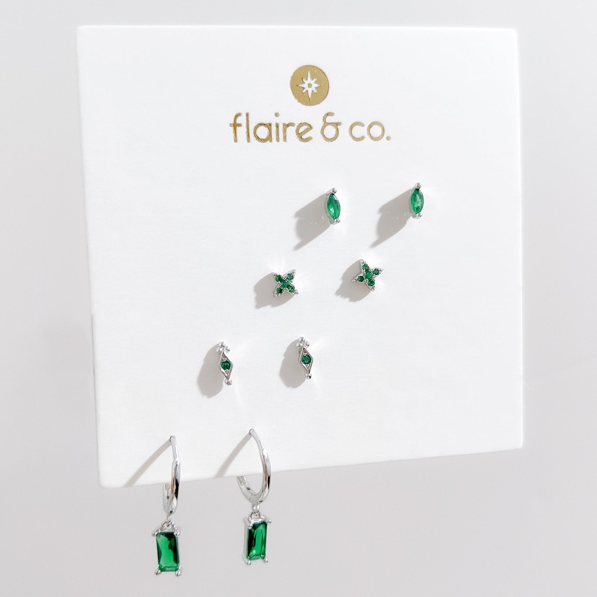 Silver Loving Green Earring Bundle - Flaire & Co.