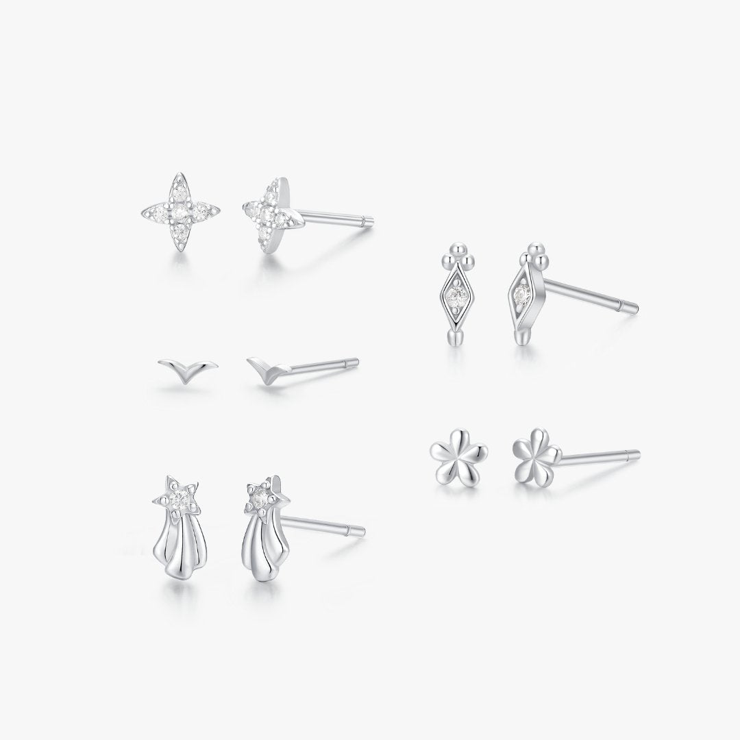 Silver Micro Studs Bundle - Flaire & Co.