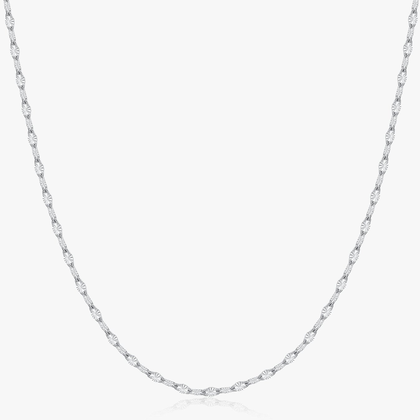 Silver Sequin Chain Necklace - Flaire & Co.