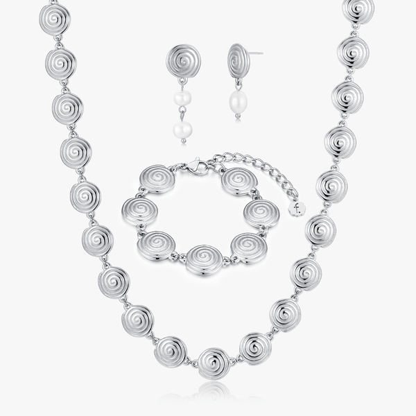 Silver Spiral Bundle (Greek Inspired Collection) - Flaire & Co.