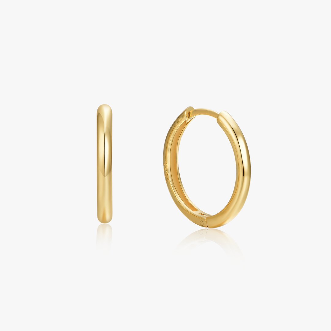 Simple Hoops in Gold - Flaire & Co.