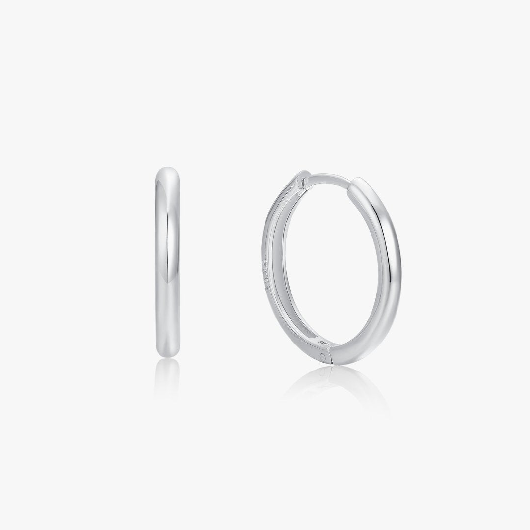 Simple Hoops in Silver - Flaire & Co.
