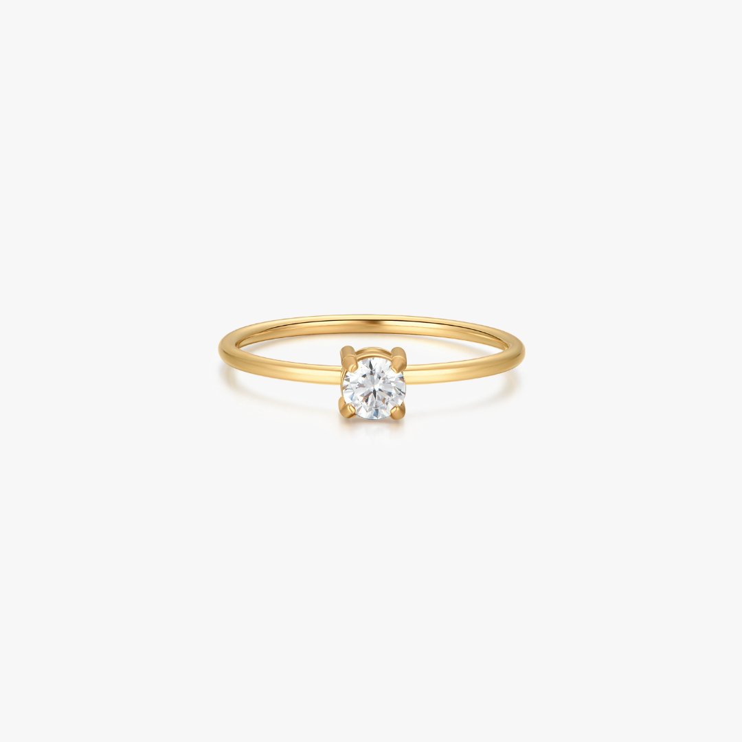 Single Gem 2.0 Ring in Gold - Flaire & Co.
