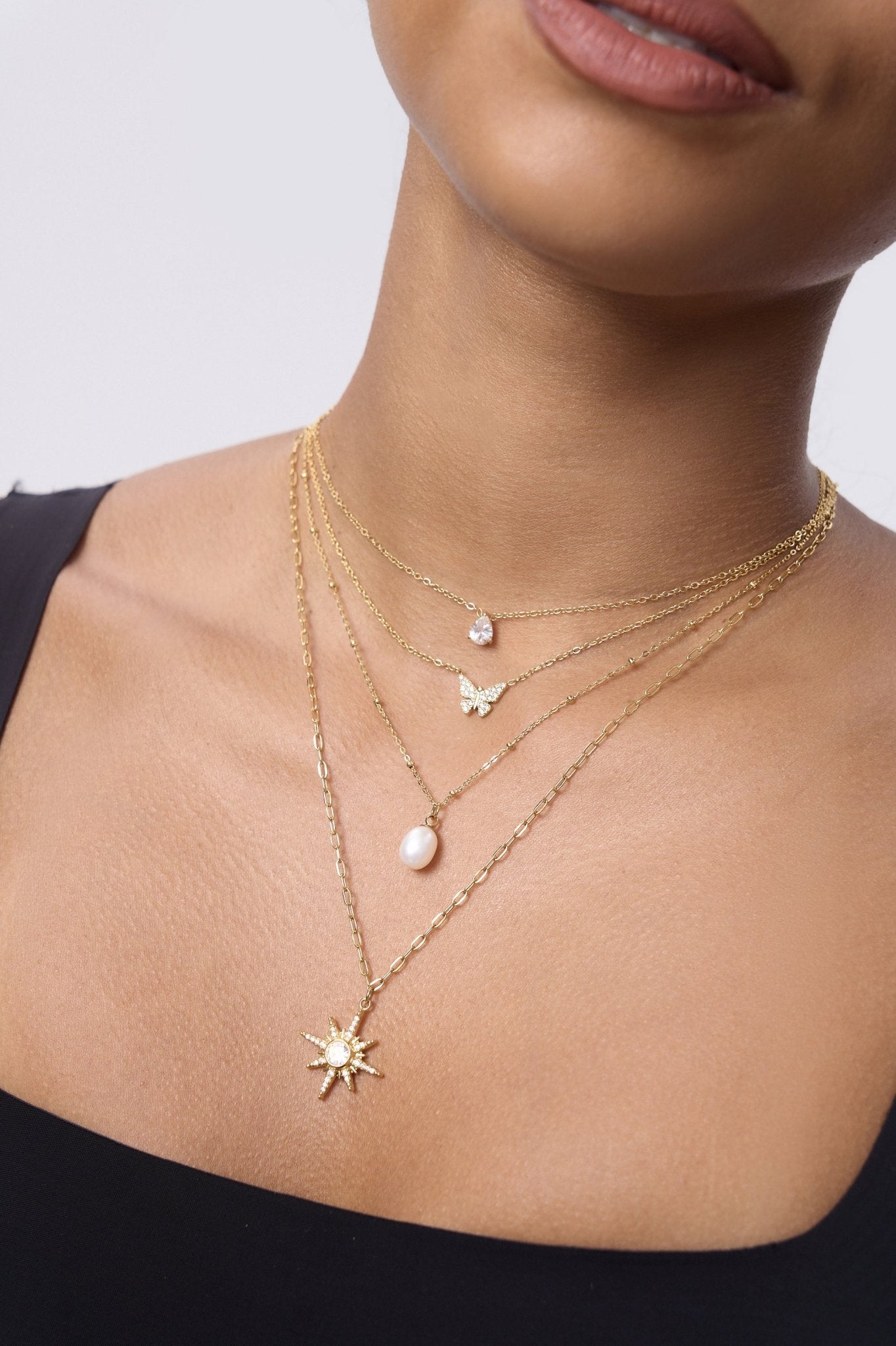 Single Pearl Beaded Necklace - Flaire & Co.