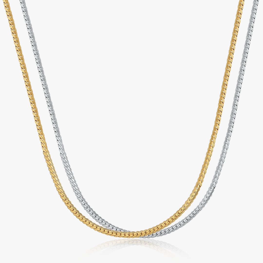 Snake Chain Necklace in Gold - Flaire & Co.