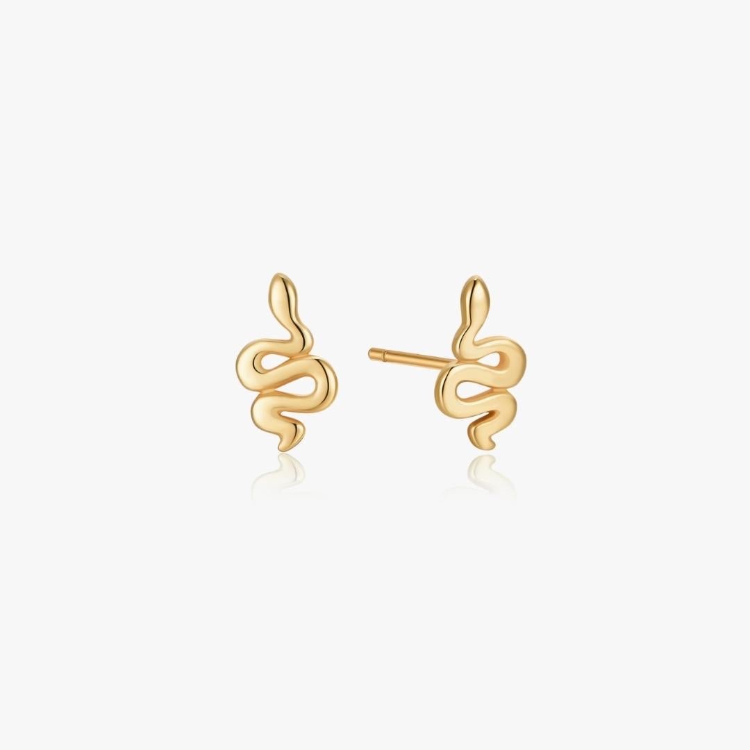 Snake Studs in Gold - Flaire & Co.
