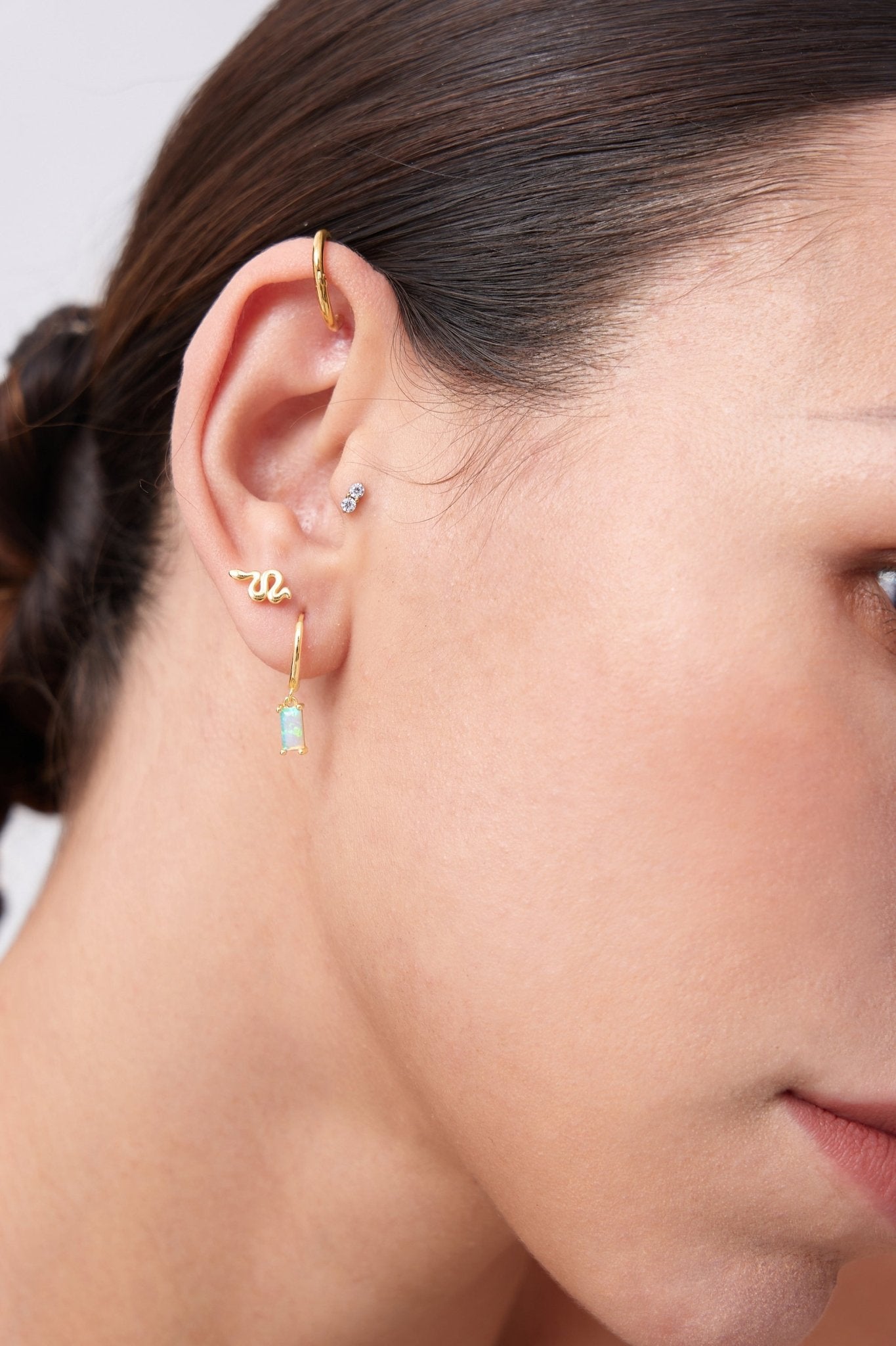 Snake Studs in Gold - Flaire & Co.