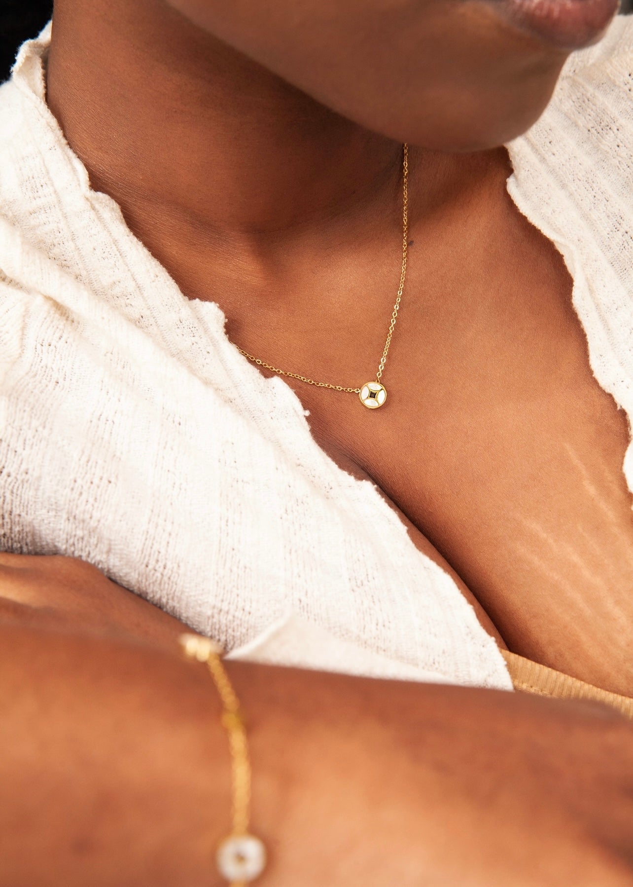 Sophia Mother of Pearl Necklaces - Flaire & Co.