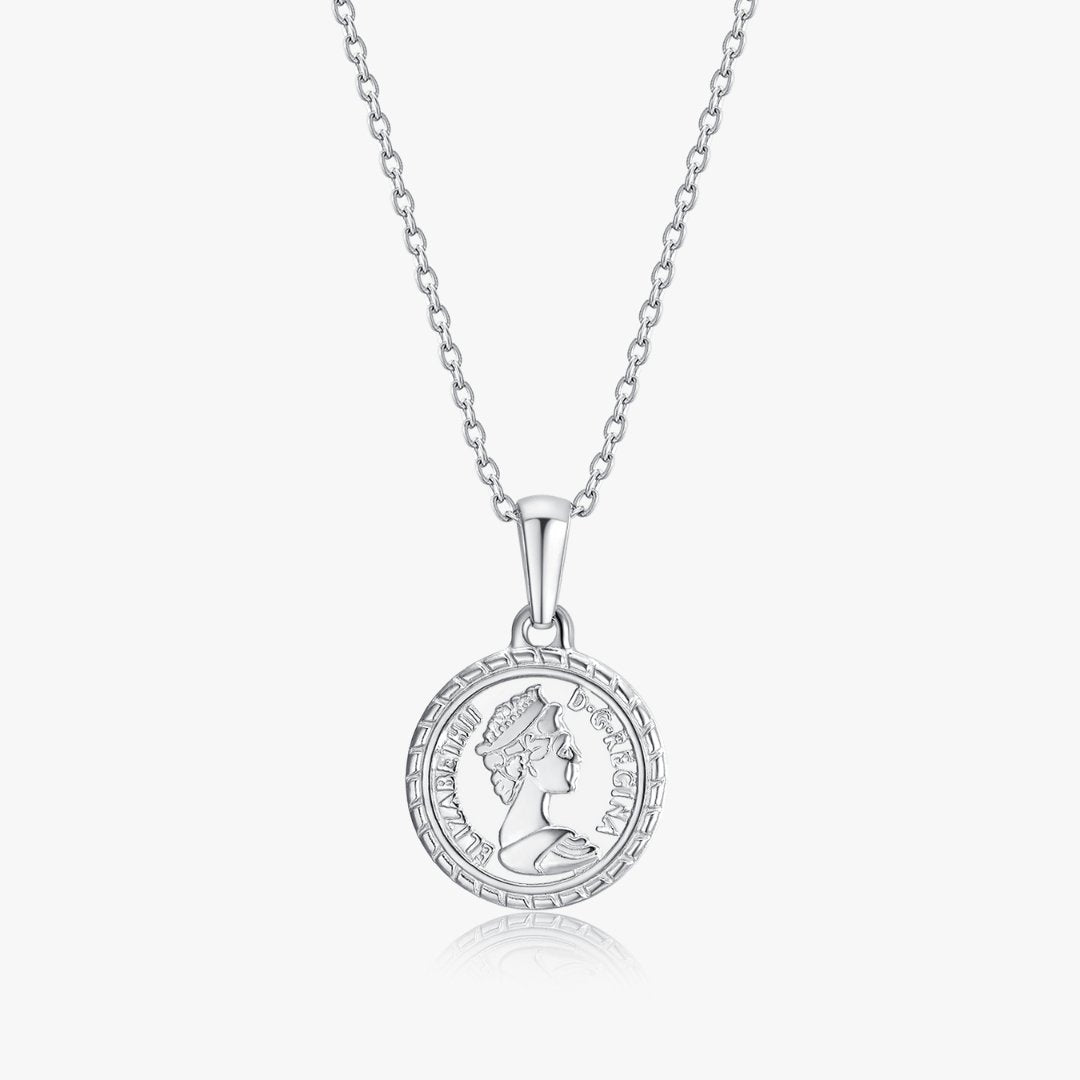 Sparta Coin Necklace in Silver - Flaire & Co.