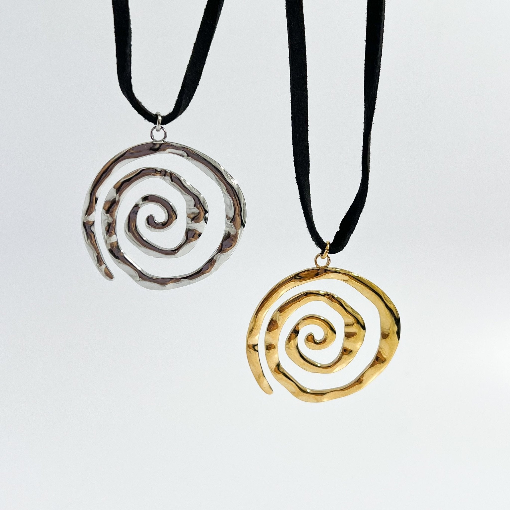 Spiral Adjustable Cord Necklace (Greek Inspired Collection) - Flaire & Co.