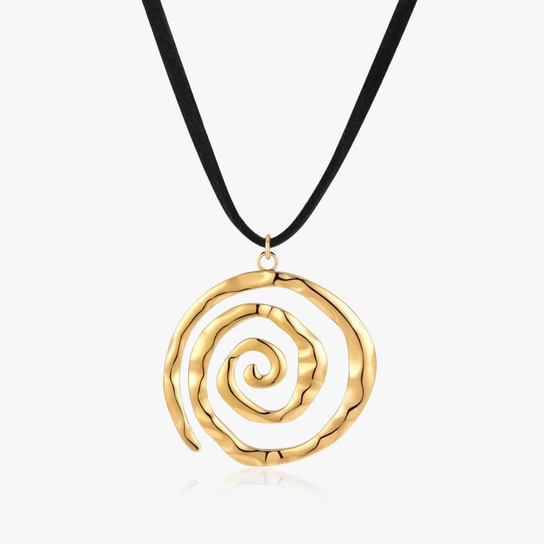 Spiral Adjustable Cord Necklace (Greek Inspired Collection) - Flaire & Co.