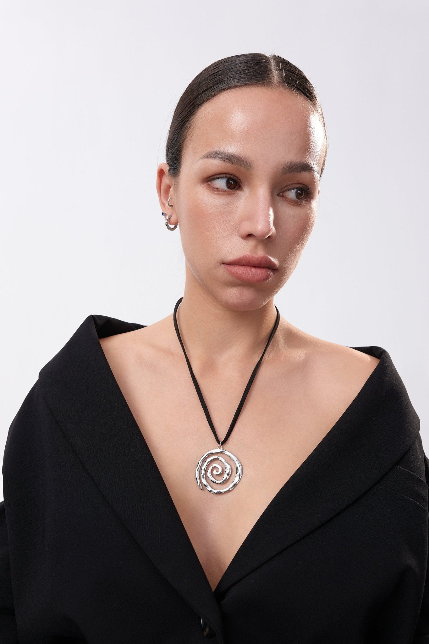 Spiral Adjustable Cord Necklace (Greek Inspired Collection) - Flaire & Co.