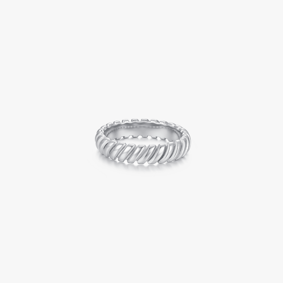 Spiral Ridge Band Ring - Flaire & Co.