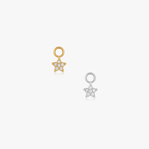 Star Pave Hoop Charm (Single) - Flaire & Co.