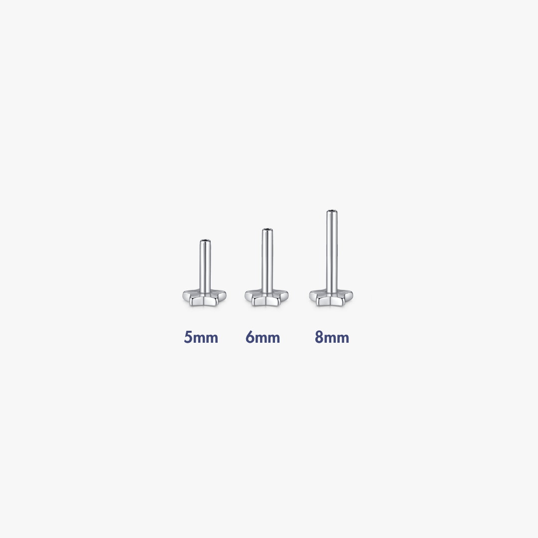 Star Titanium Flat Back Backings (Single) - Flaire & Co.