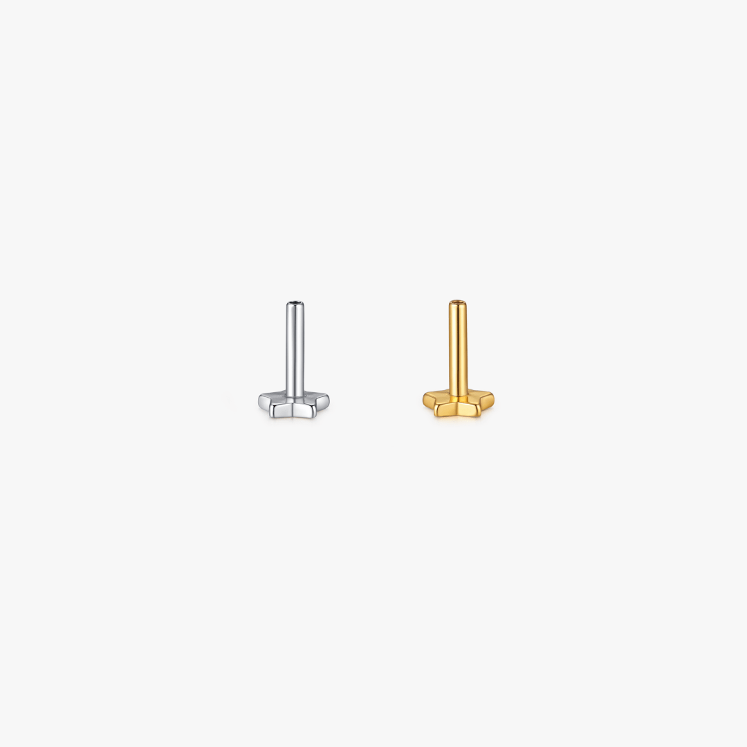 Star Titanium Flat Back Backings (Single) - Flaire & Co.