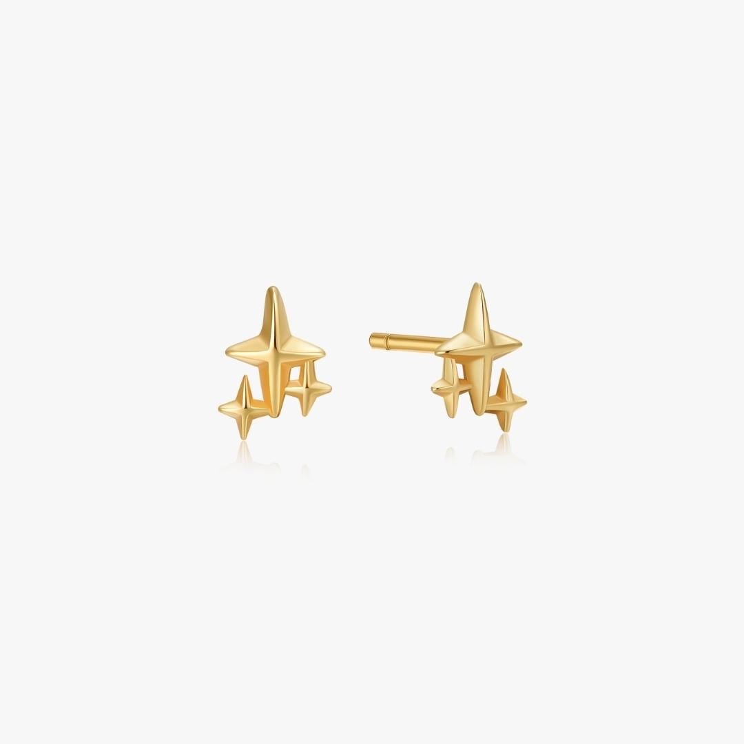 Stars Stud Earrings in Gold - Flaire & Co.