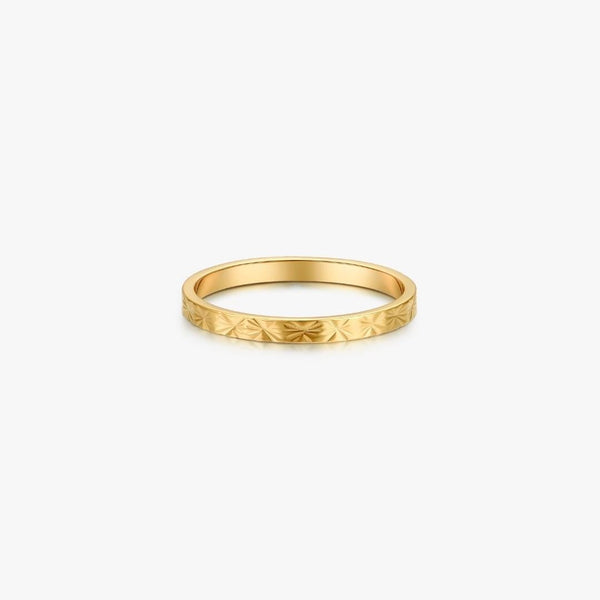 Sunburst Band Gold Ring - Flaire & Co.