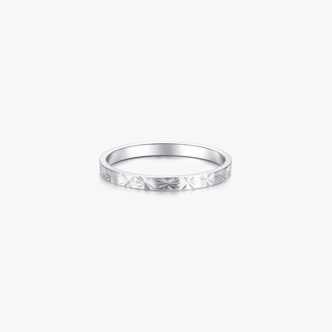 Sunburst Band Silver Ring - Flaire & Co.