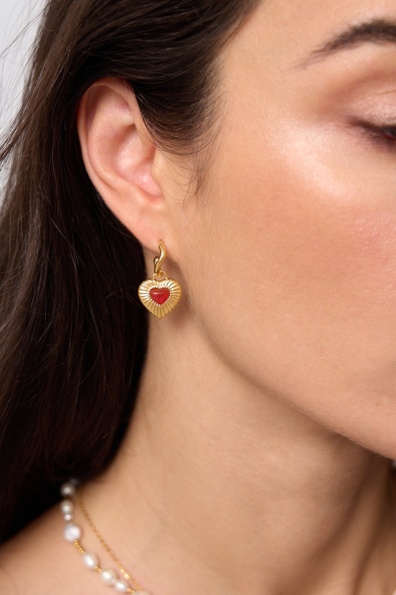 Sunburst Heart Earrings - Flaire & Co.