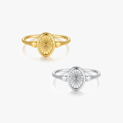 Sunburst Signet Ring (Greek Inspired Collection) - Flaire & Co.