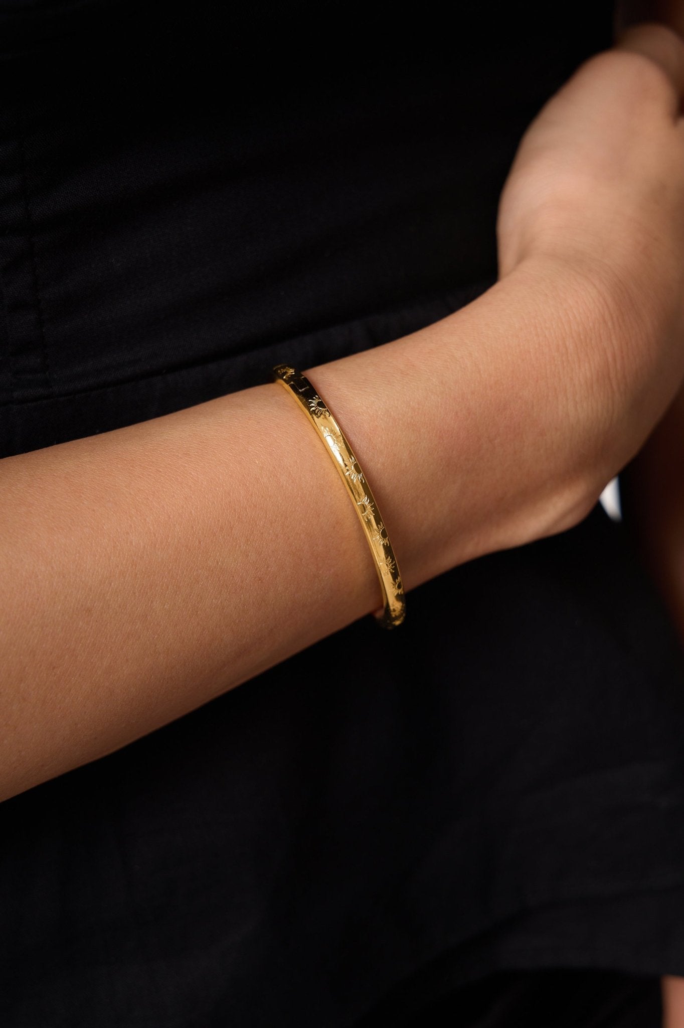 Sunlight Stacker Cuff Bangle Bracelet - Flaire & Co.