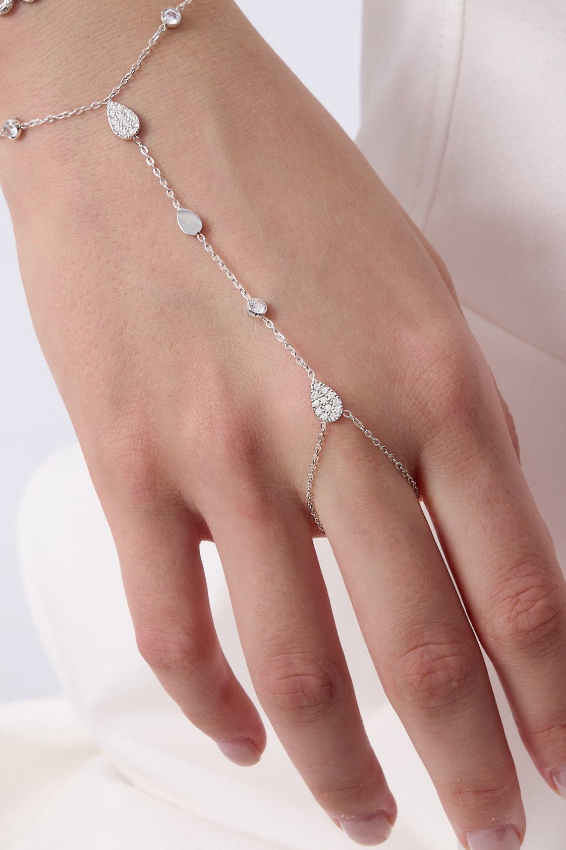 Tear Drop CZ Bundle in Silver - Flaire & Co.