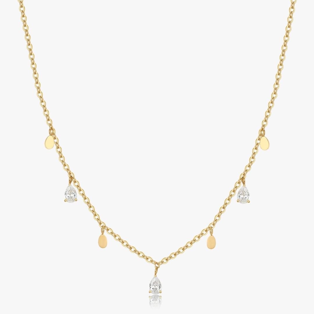 Tear Drops Necklace in Gold - Flaire & Co.