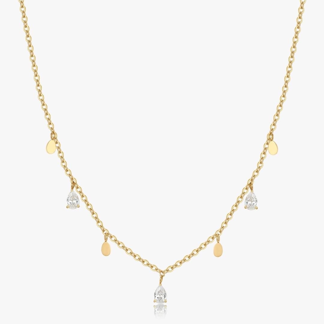 Tear Drops Necklace in Gold