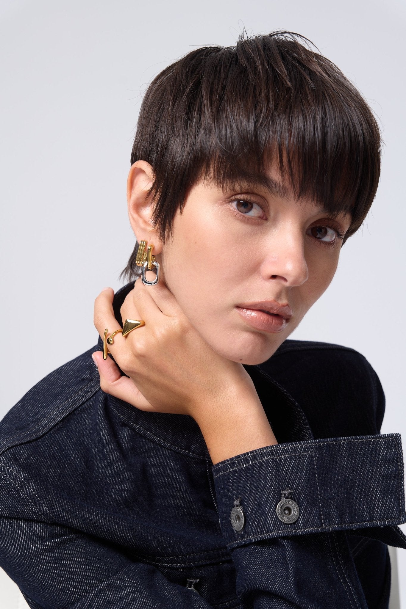 Tessa Rectangle Hoops - Flaire & Co.