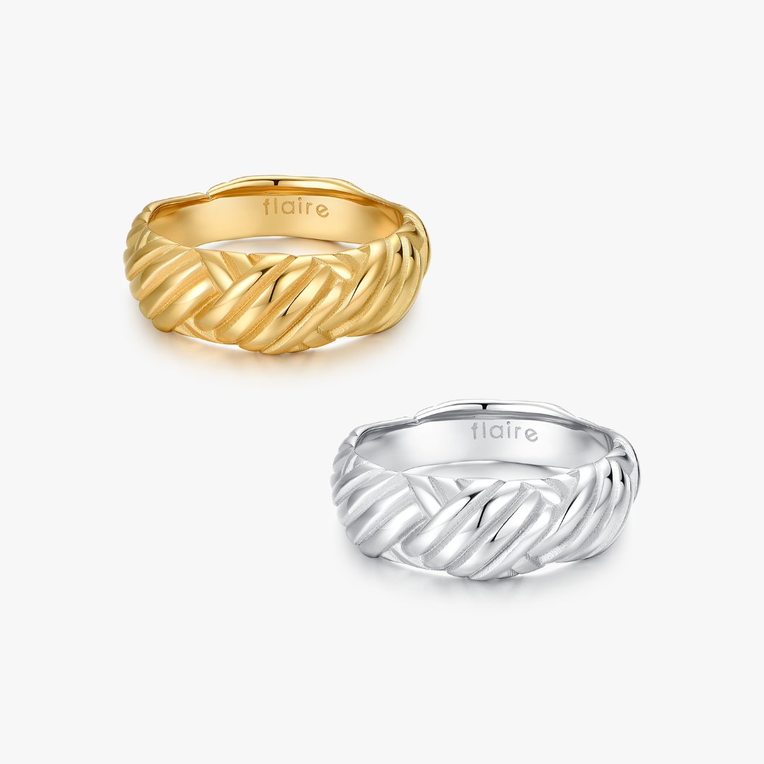 Textured Dome Ring (Greek Inspired Collection) - Flaire & Co.