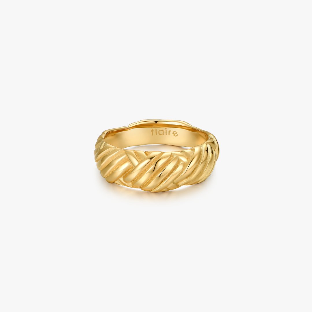 Textured Dome Ring (Greek Inspired Collection) - Flaire & Co.