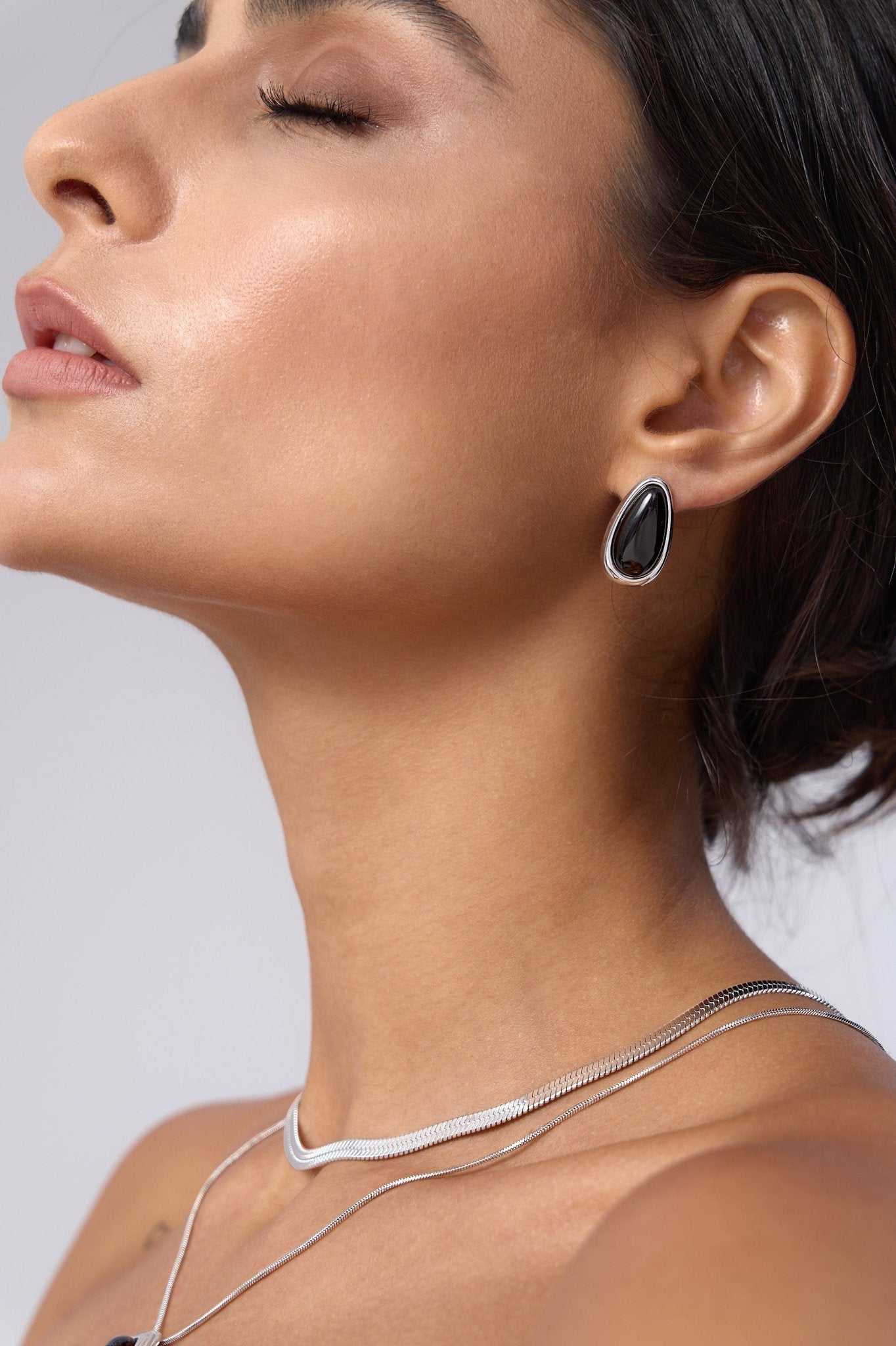 The Bold Black Gem Bundle in Silver - Flaire & Co.