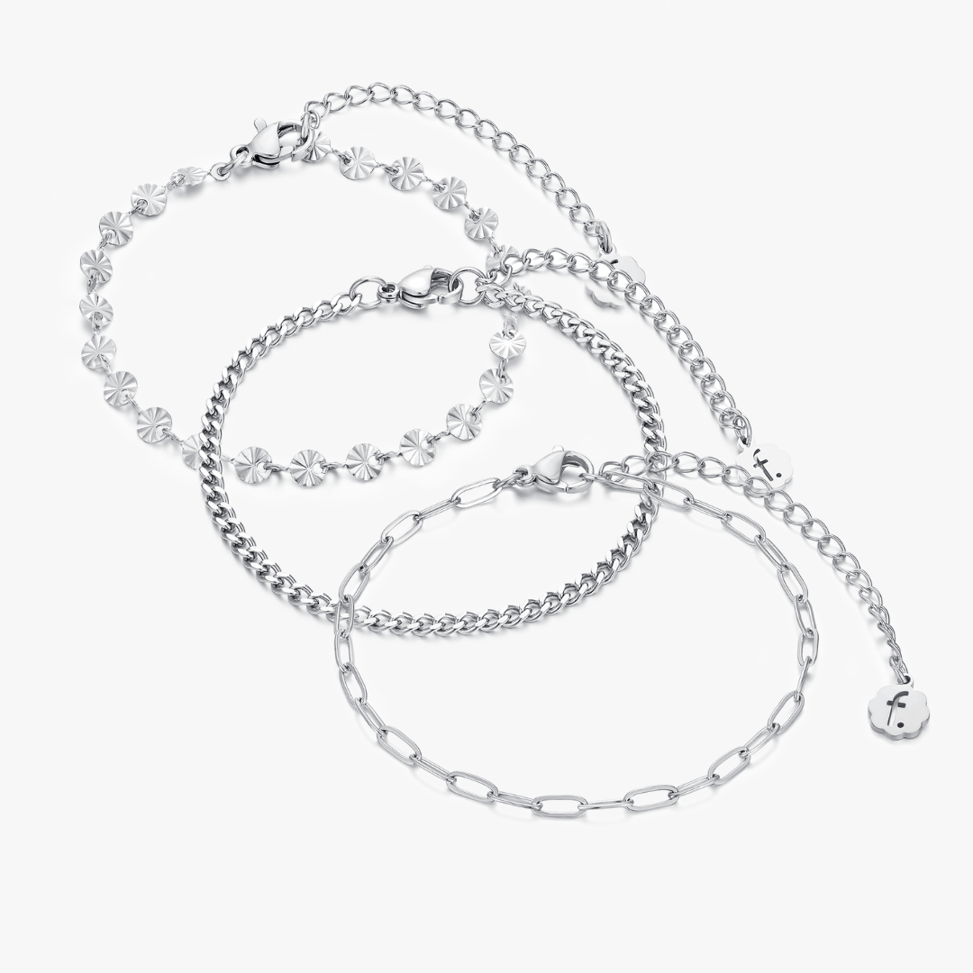 The Catherine Silver Bracelet Bundle - Flaire & Co.