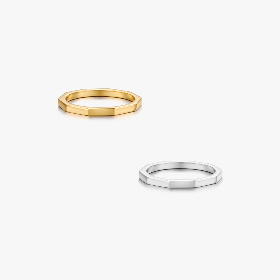 Thin Band Geometric Ring - Flaire & Co.