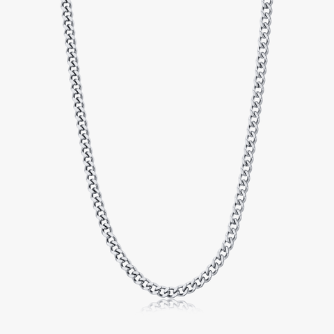 【ANOTHERLAYER】Slim Line Necklace (silver925)(2color) Gwyneth Large Sterling Silver Chain Necklace - 20