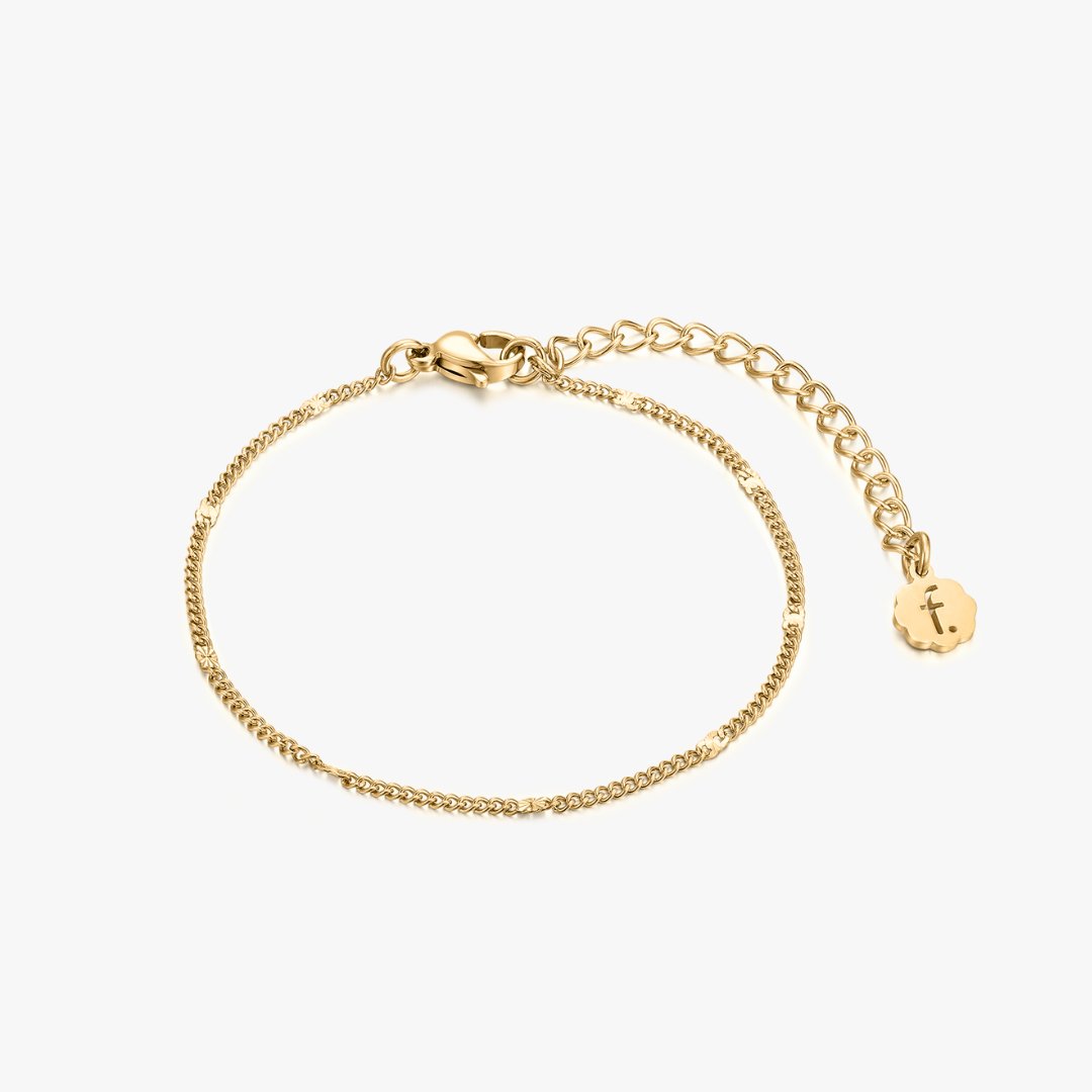 Thin Hammered Chain Bracelet - Flaire & Co.