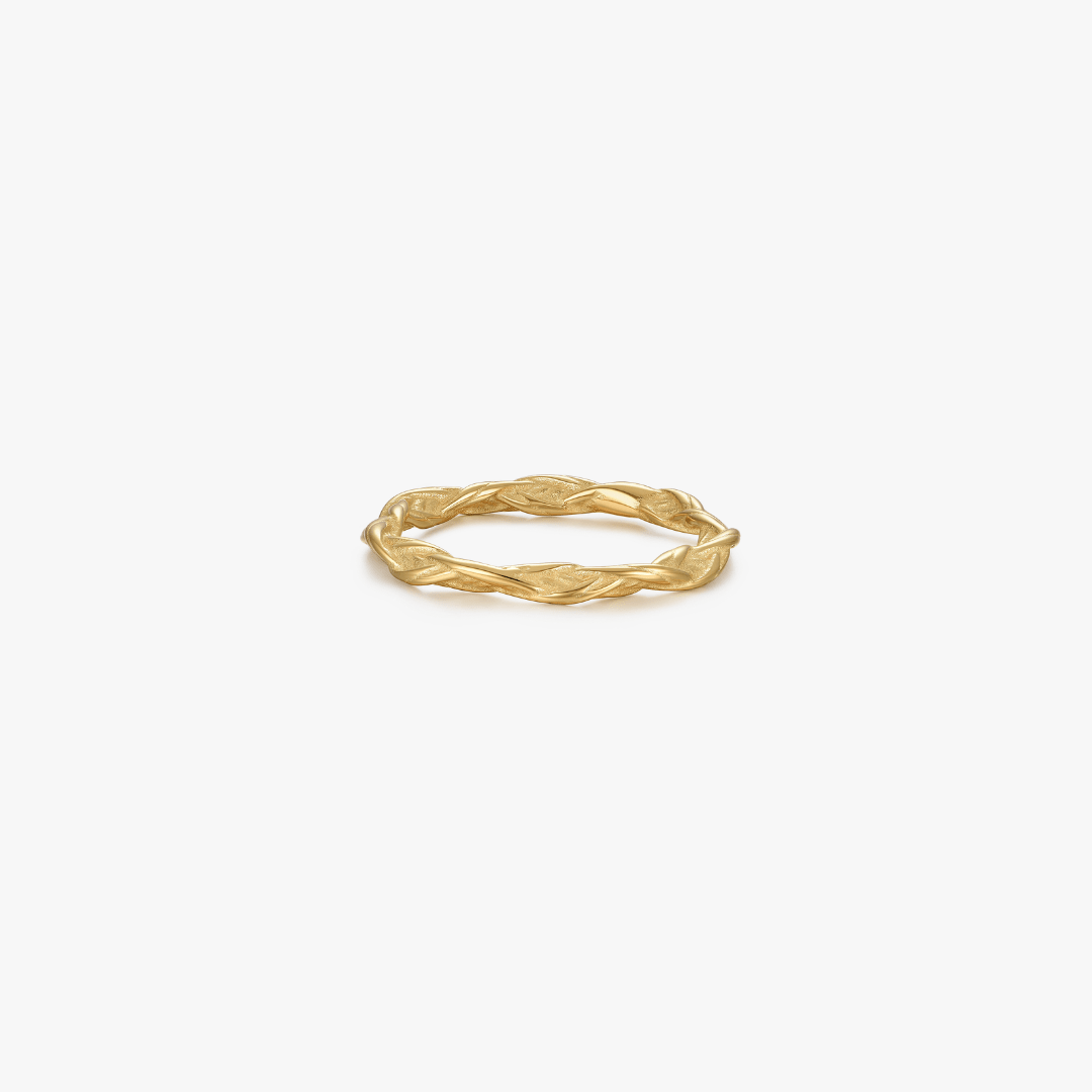 Thin Twisted Textured Ring - Flaire & Co.