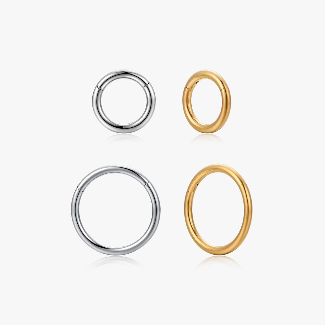 Flaire & Co. Titanium Clicker Hoop Earring (Single)